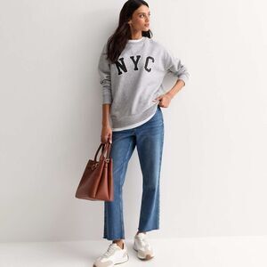 Vintage NYC Crewneck Gray Sweatshirt, Size Small